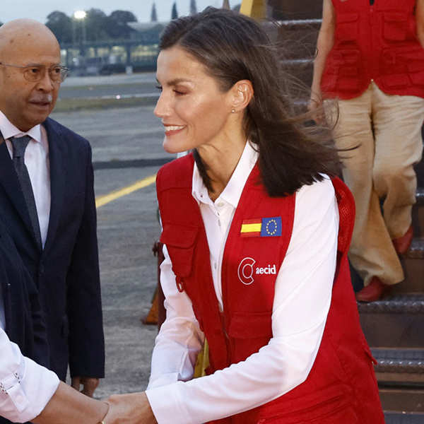 La Reina Letizia a su llegada a Guatemala.