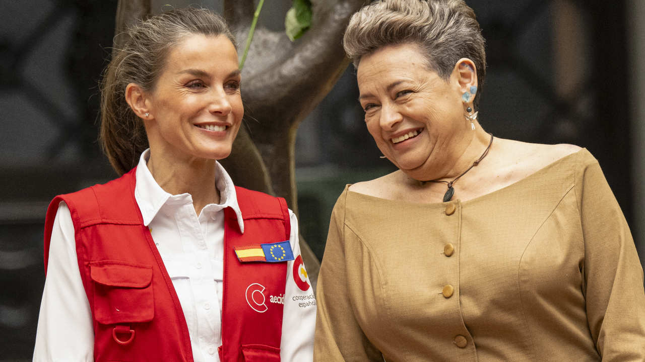 Reina Letizia y Primera Dama de Guatemala. 