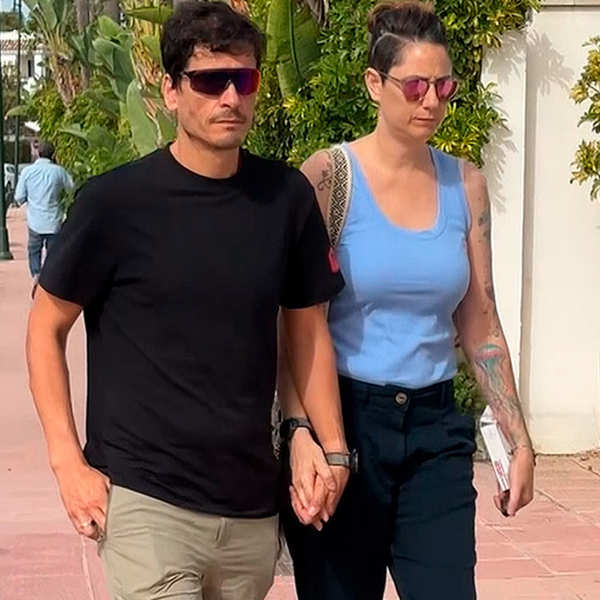 Elía Muñoz a su llegada al hospital