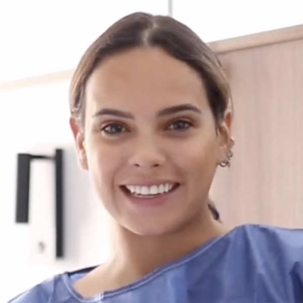 Gloria Camila Ortega en el hospital