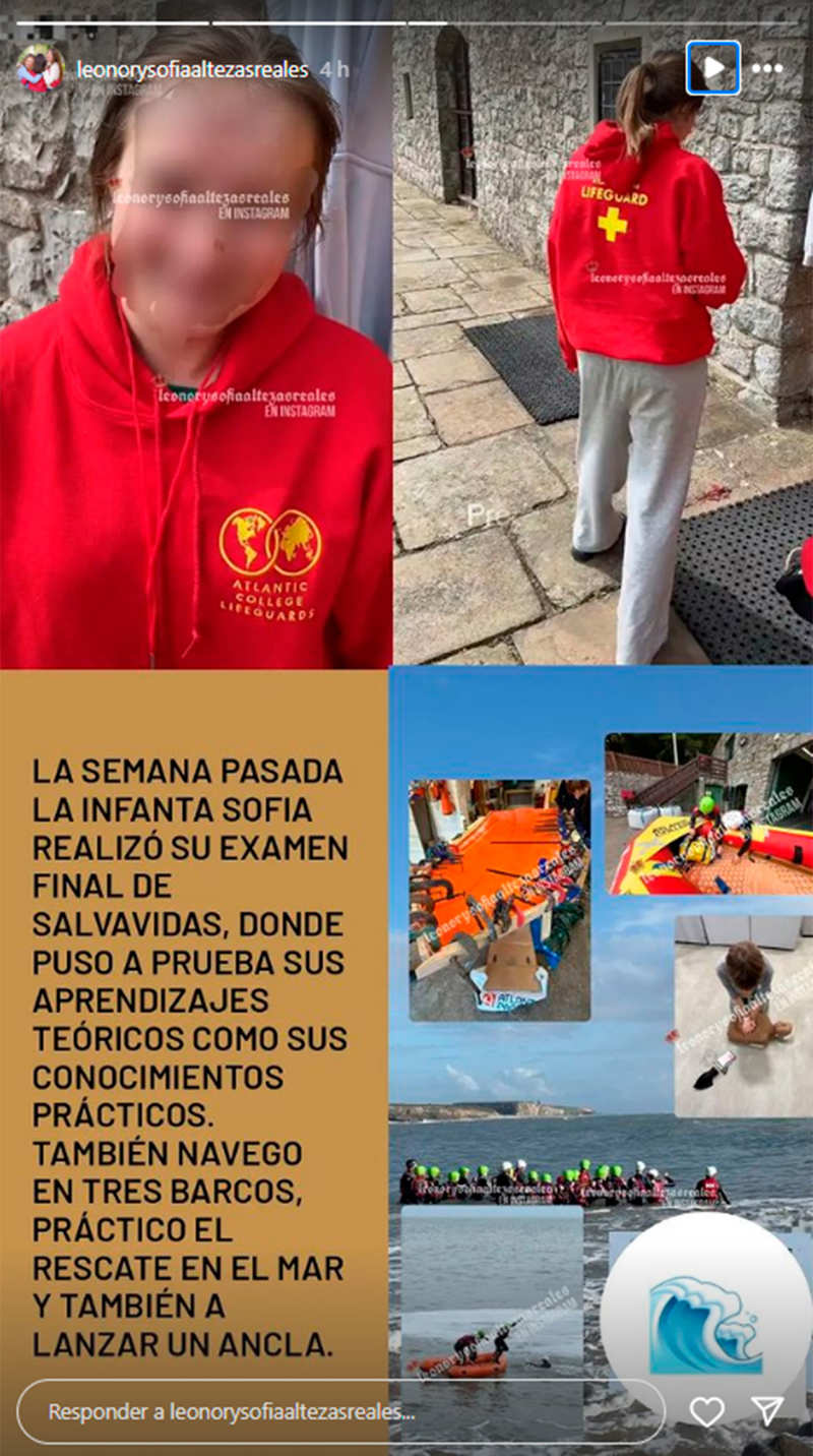 Infanta Sofía en el internado.