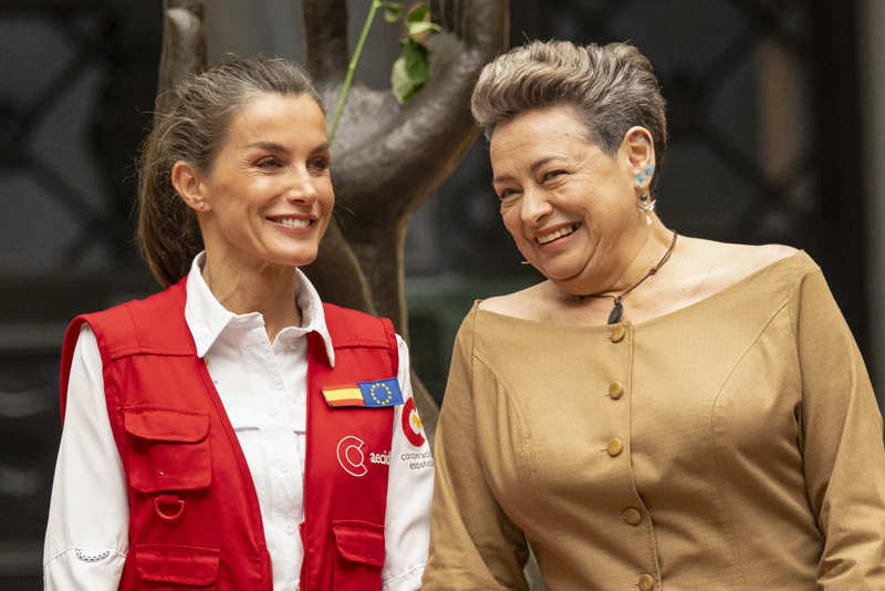 Reina Letizia y Primera Dama de Guatemala. 
