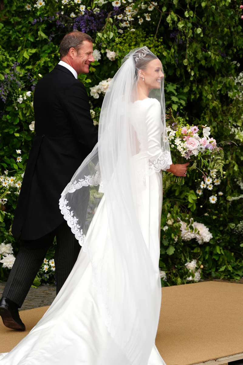 El vestido de novia de Olivia Henson en su boda con el Duque de Wesminster