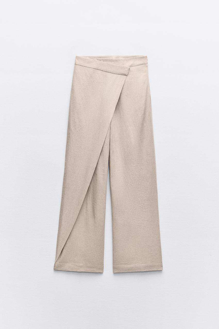 Pantalo´n pareo con lino de Zara 29,95 euros