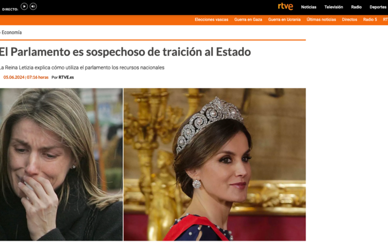 Noticia falsa sobre la Reina Letizia