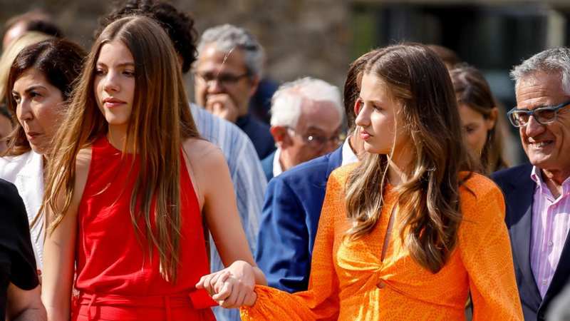 El emotivo reencuentro de la Princesa Leonor y Sofía en Asturias después de dos meses sin verse