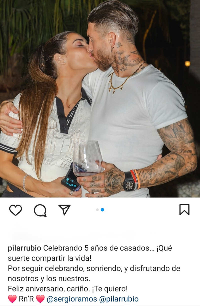 Sergio Ramos y Pilar Rubio