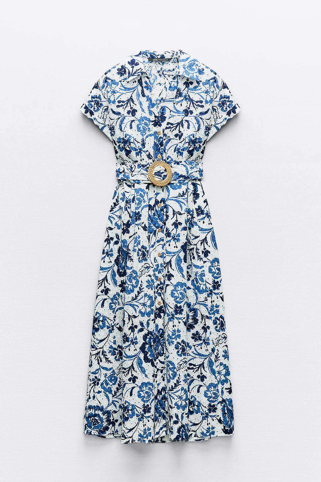 Vestido estampado bordados de Zara 45,95 euros