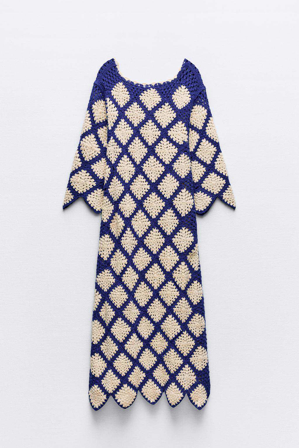 Vestido punto crochet de Zara 89,95 euros