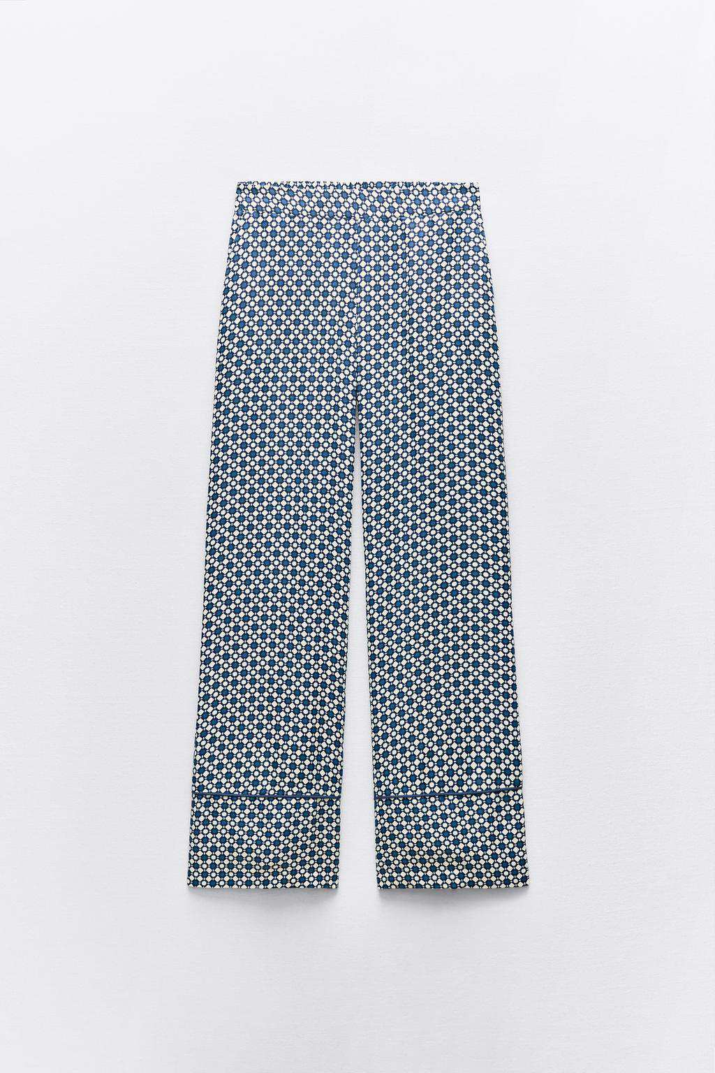 Pantalo´n estampado geome´trico de Zara 29,95 euros