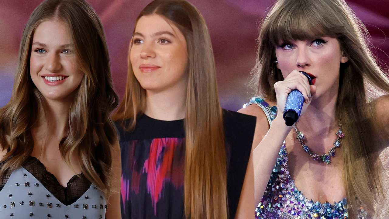 Princesa Leonor, Infanta Sofía y Taylor Swift en un montaje