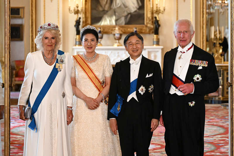 El banquete de Estado de los Reyes de Inglaterra y los emperadores de Japón