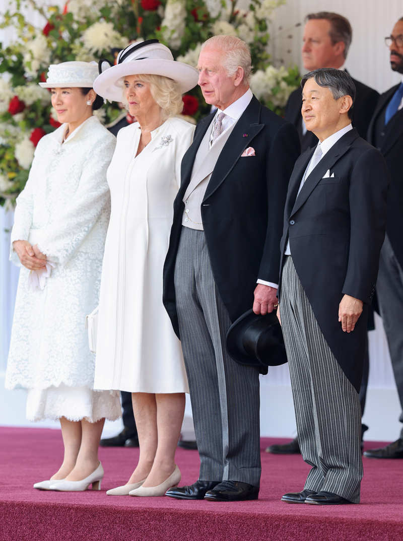 Los Reyes de Inglaterra dan la bienvenida a los emperadores de Japón