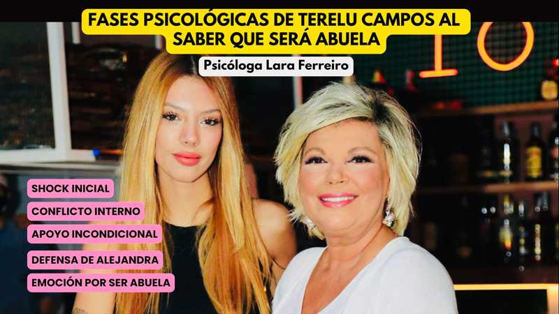 Las fases psicológicas de Terelu Campos al saber que será abuela, por Lara Ferreiro