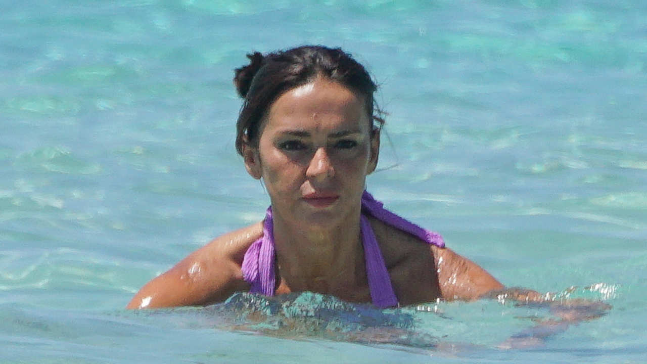 Olga Moreno en una playa