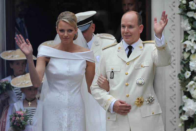 Alberto y Charlène de Mónaco en su boda en 2011