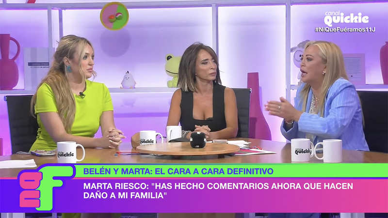 Marta Riesco, María Patiño y Belén Esteban en 'Ni que fuéramos'