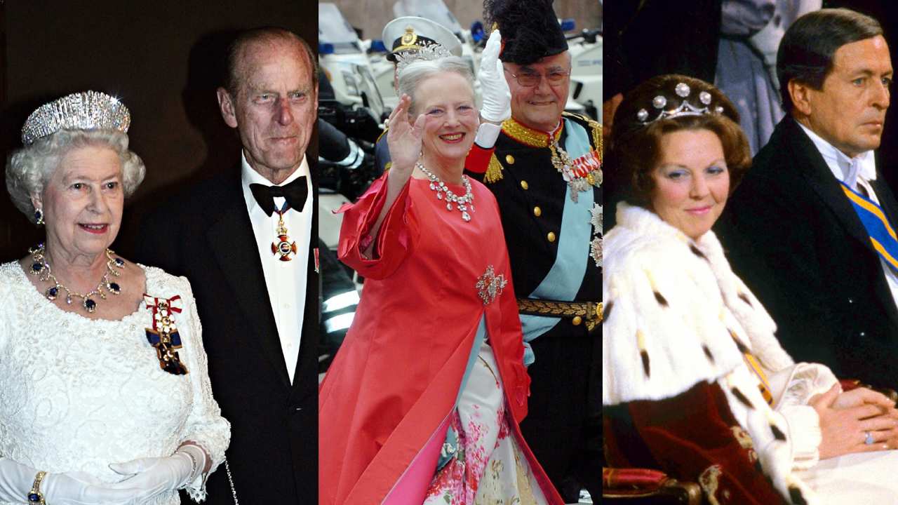 La reina Isabel II, la reina Margarita de Dinamarca y la reina Beatriz de Paises Bajos.