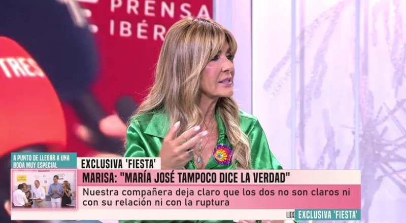 Marisa Martín Blázquez desvela en 'Fiesta' la gran mentira entre María José y Escassi