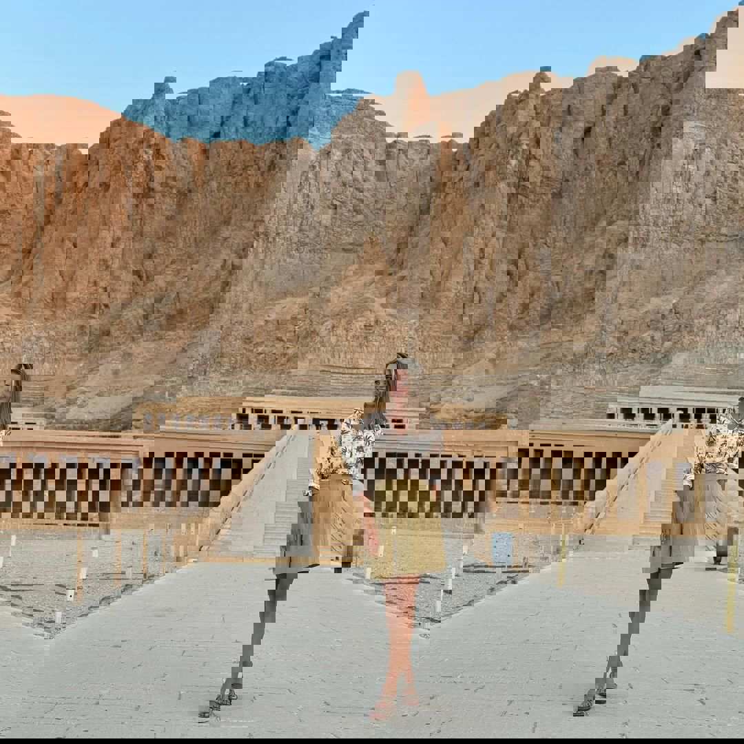 Está siendo una gran aventura para Alba Carrillo su viaje a Egipto