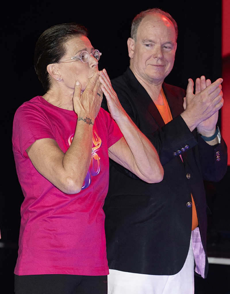 Estefanía y Alberto de Mónaco en la gala contra el SIDA