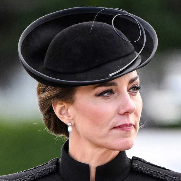 Kate Middleton en un funeral