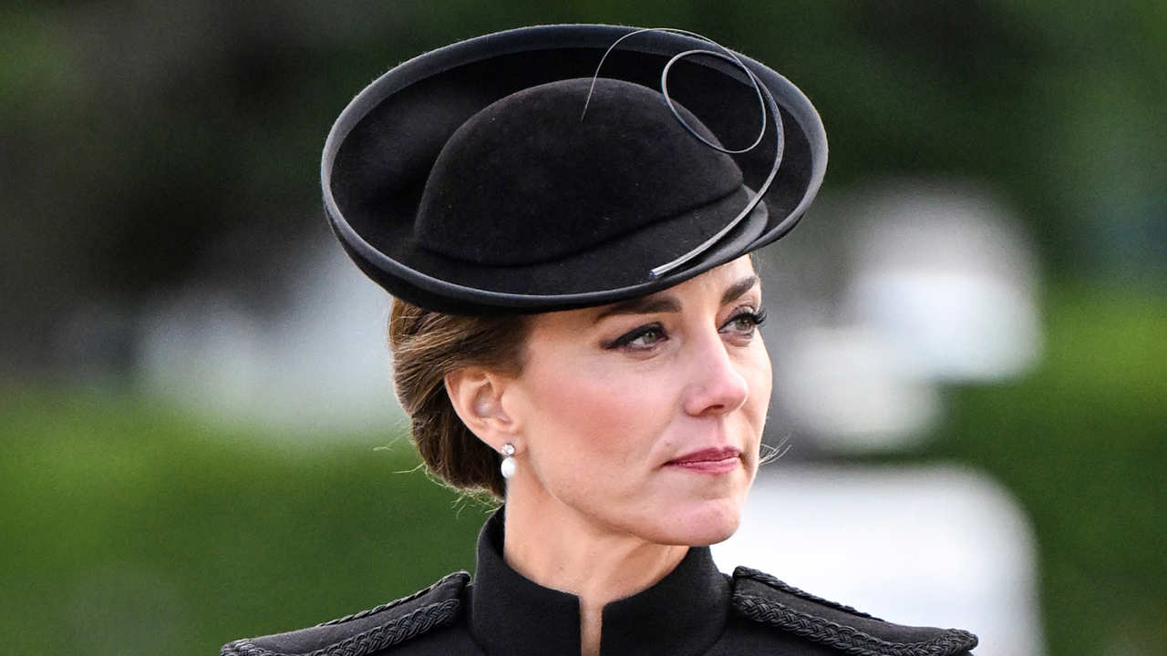 Kate Middleton en un funeral