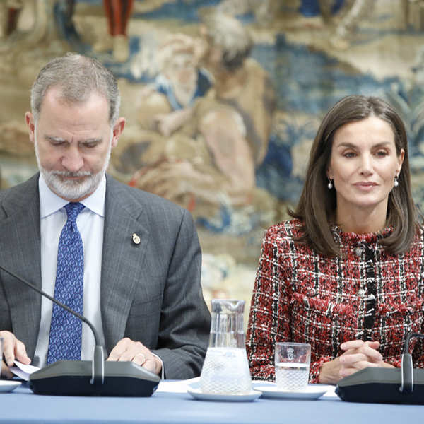 Los Reyes Felipe y Letizia en su reunión con la Fundación Princesa de Asturias