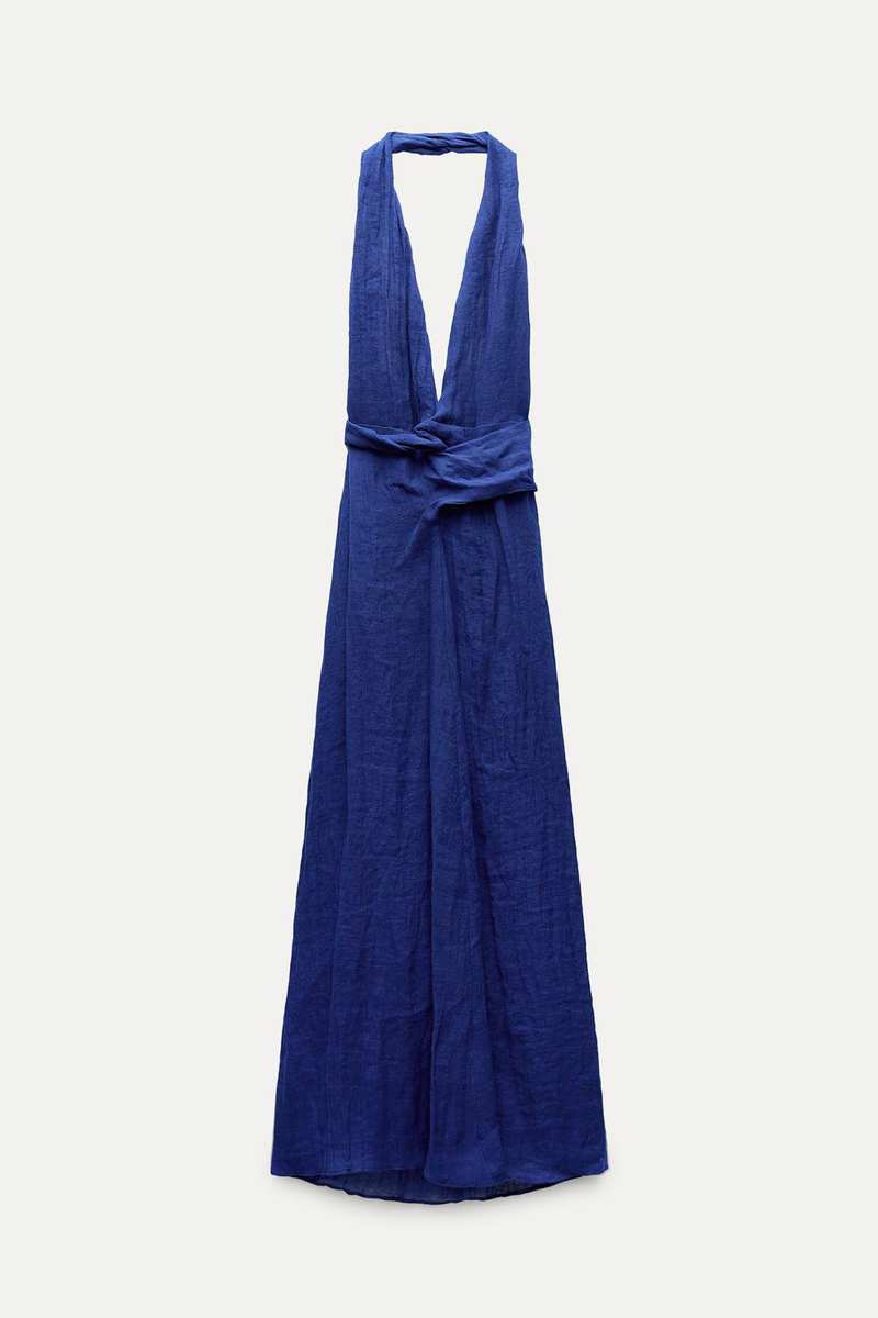 Vestido largo de lino ZW Collection de Zara 59,95 euros 