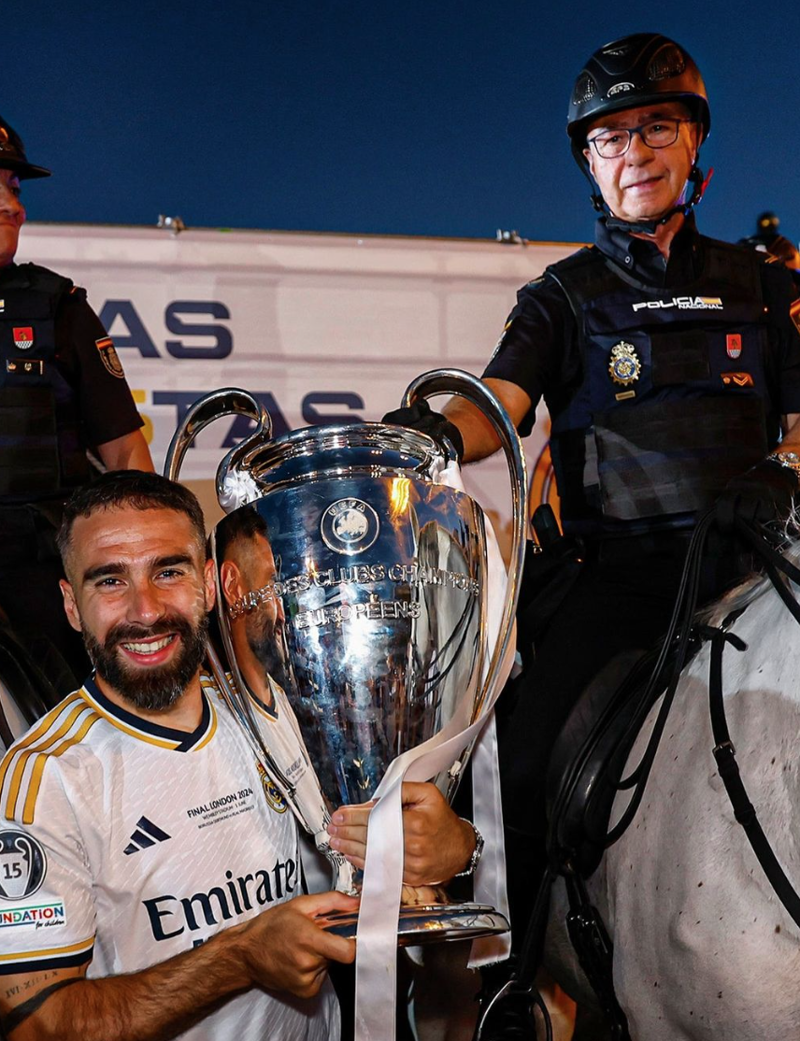 Dani Carvajal junto a su padre