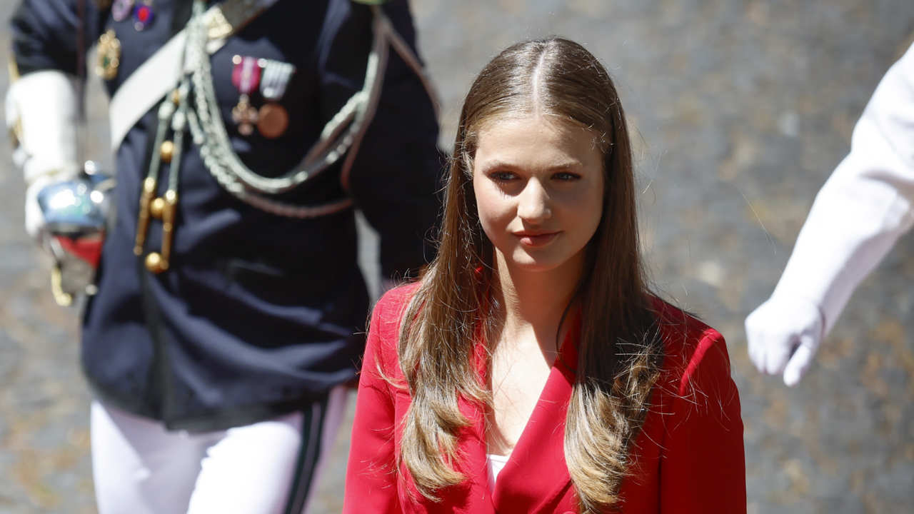 La Princesa Leonor en su primer viaje oficial a Portugal. 