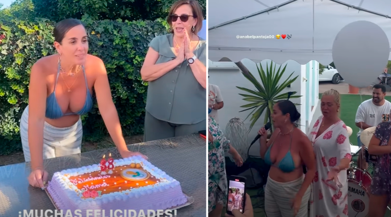 Anabel Pantoja en su fiesta de cumpleaños. 