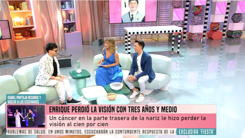 Enrique perdió la visión con solo 3 años a causa de un tumor