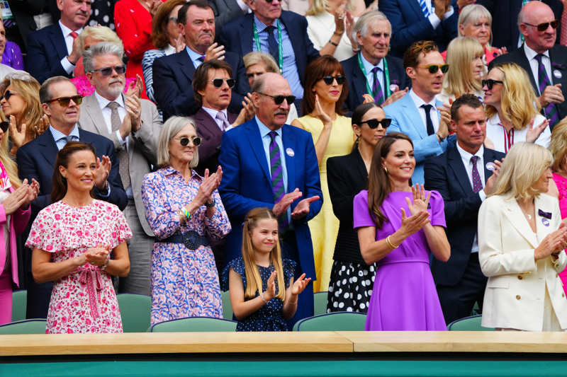 Kate Middleton en el palco real de Wimbledon. 