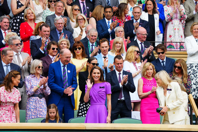 Kate Middleton, ovacionada en Wimbledon. 