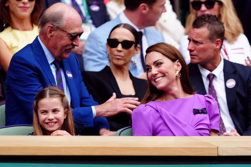 Kate Middleton, sonriente en Wimbledon. 