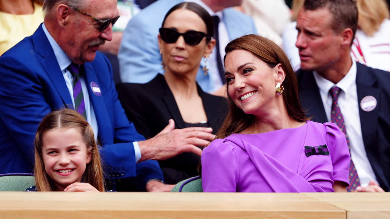 Kate Middleton, sonriente en Wimbledon. 