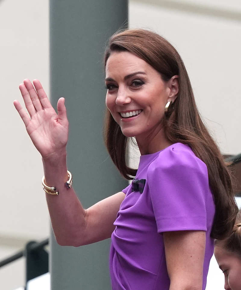 Los accesorios dorados de Kate Middleton en su aparición en Wimbledon