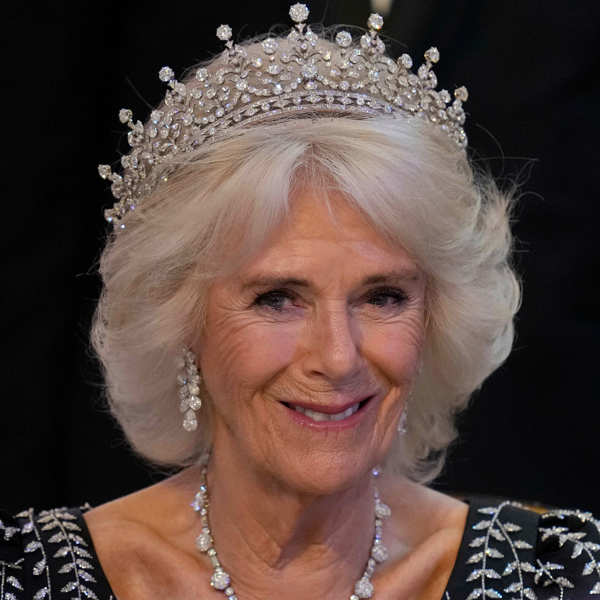 La reina Camilla en una cena de gala en octubre de 2023