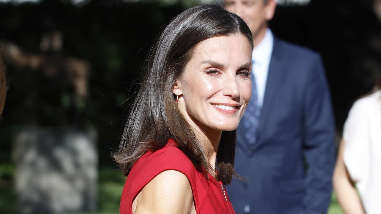 La Reina Letizia muy sonriente