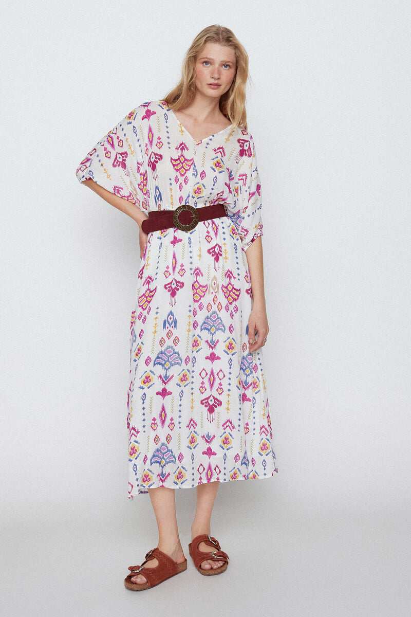 Vestido largo estampado de Slowlove (Cortefiel) 29,99 euros