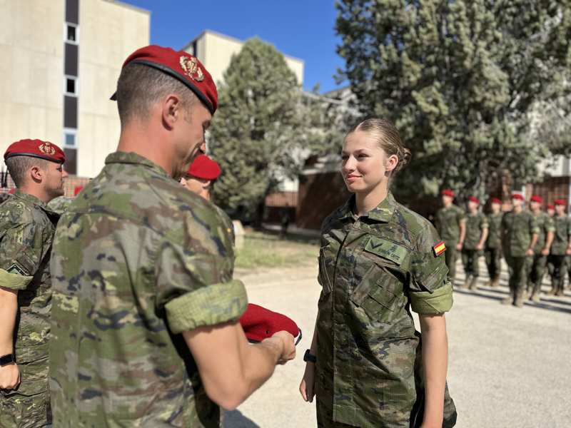 La princesa Leonor durante su formación castrense