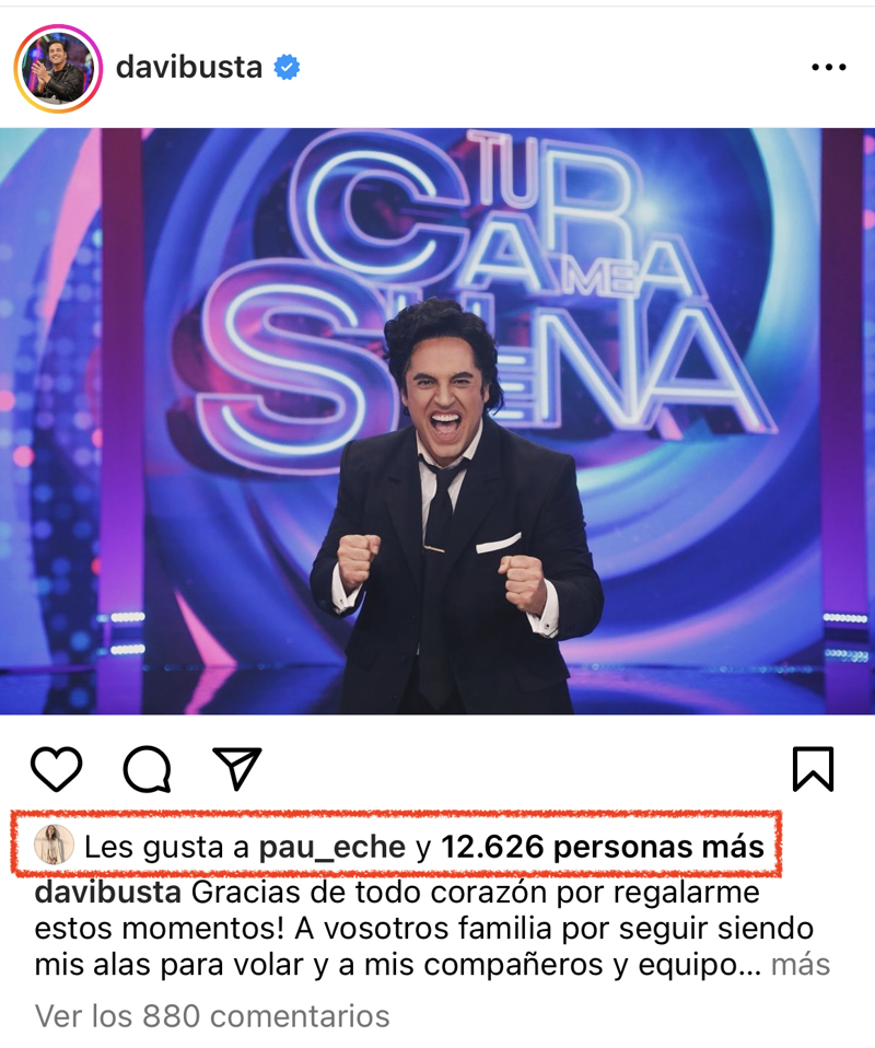 Paula Echevarría da "me gusta" a la publicación de David Bustamante