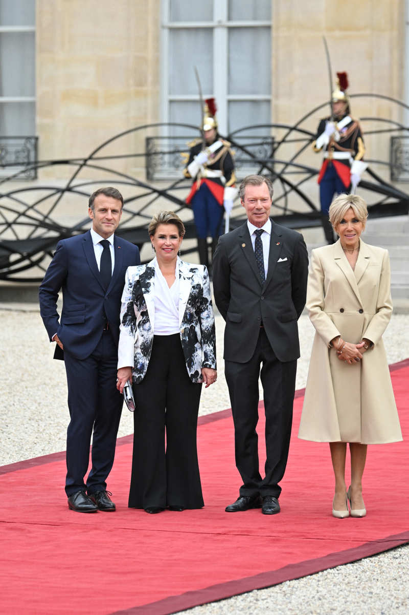 Los duques de Luxemburgo, junto al Presidente y su esposa, en París.