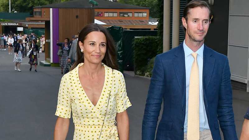 Pippa Middleton and James Matthews in Wimbledon, 2019.