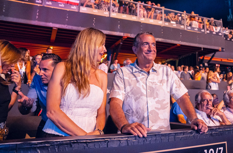 José Javier Santos y su pareja, Eva Molleja, en Starlite de Marbella 