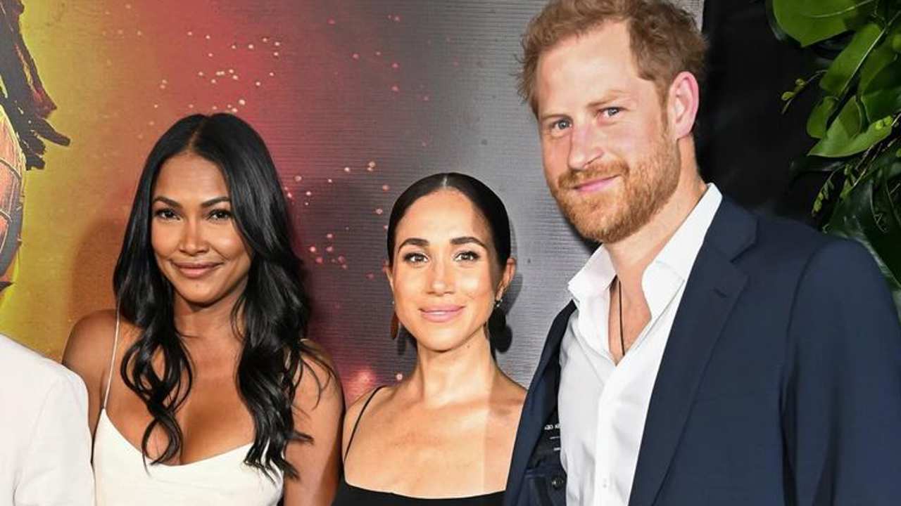 Meghan Markle junto a su marido, el Príncipe Harry, y una amiga