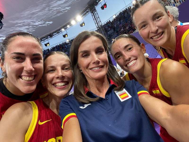 El selfie de la Reina Letizia en los Juegos Olímpicos de París. 