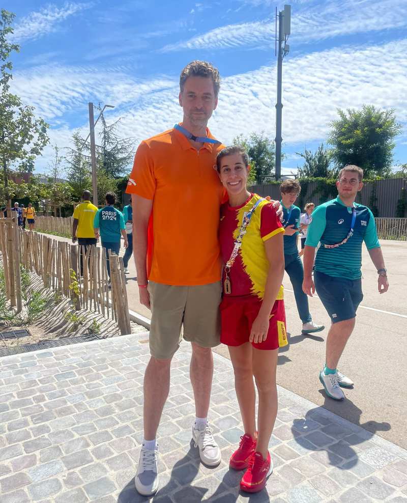 Pau Gasol junto a Carolina Marín en los Juegos Olímpicos de París