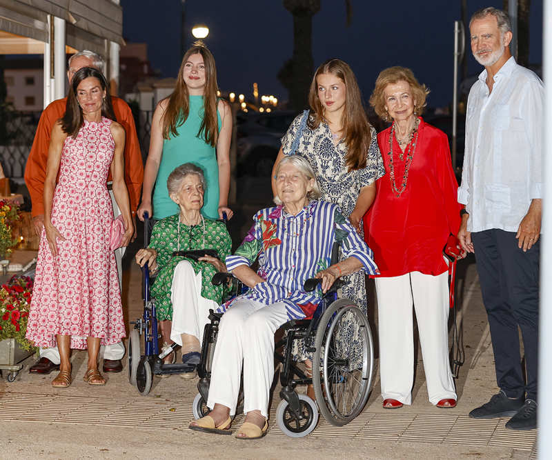 La Familia Real, de cena en Mallorca